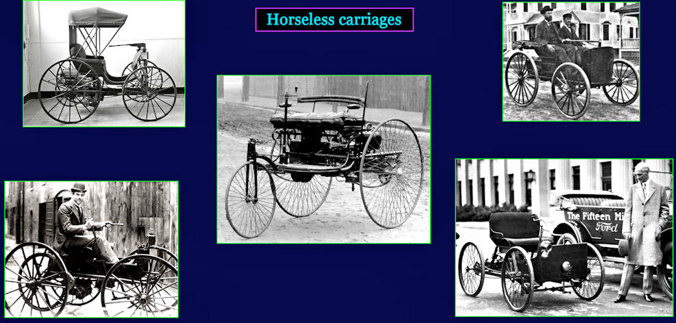 Early autos, 1900